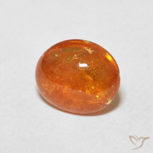 Hilo de espesartita Naranja medio natural de 1.91 ct, Ovalada, Transparente