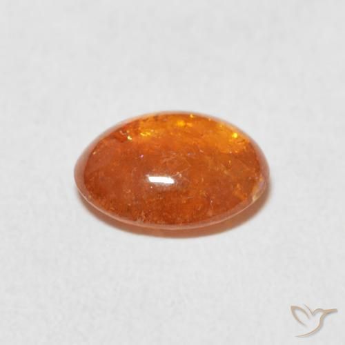 Hilo de espesartita Naranja medio natural de 1.91 ct, Ovalada, Transparente
