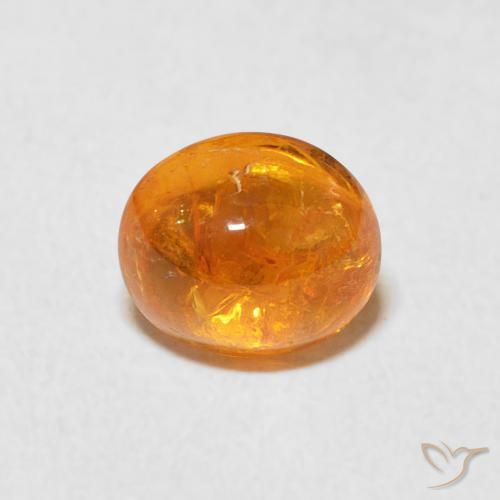 1.80ct Natural Ámbar naranja Hilo de espesartita, Ovalada, Transparente