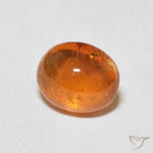 Hilo de espesartita Naranja medio natural de 2.05 ct, Ovalada, Transparente
