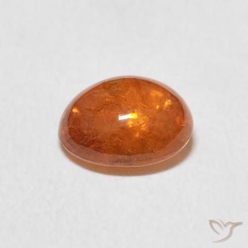 Hilo de espesartita Naranja medio natural de 2.05 ct, Ovalada, Transparente