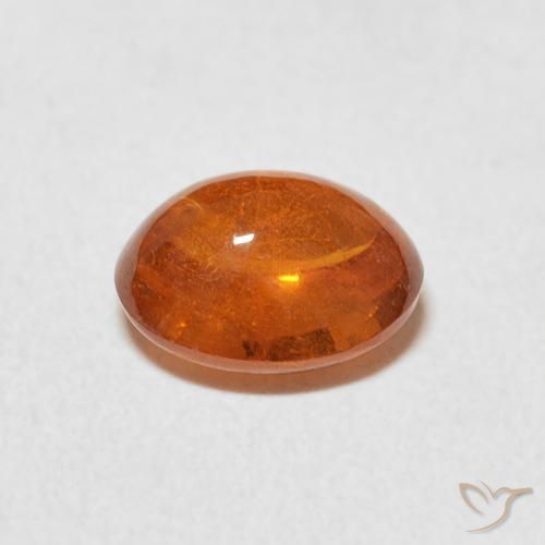 Hilo de espesartita Naranja medio natural de 2.37 ct, Ovalada, Transparente