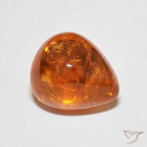 3.88ct Natural Naranja oscuro Hilo de espesartita, En forma de pera, Transparente