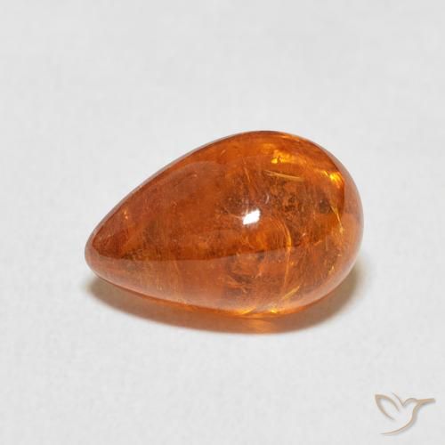 4.10ct Natural Ámbar naranja Hilo de espesartita, Ovalada, Transparente