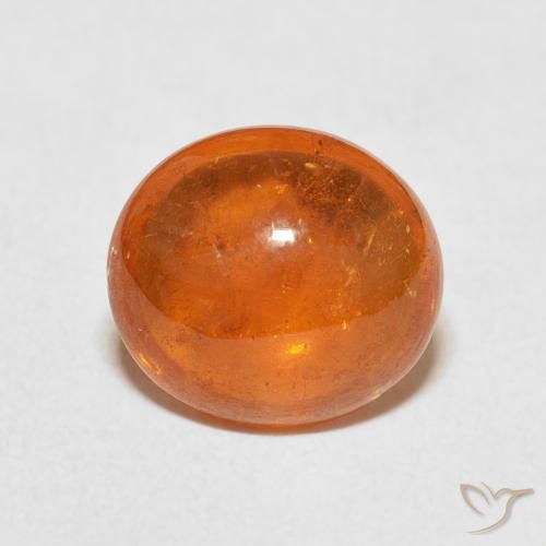 5.54ct Natural Ámbar naranja Hilo de espesartita, Ovalada, Transparente