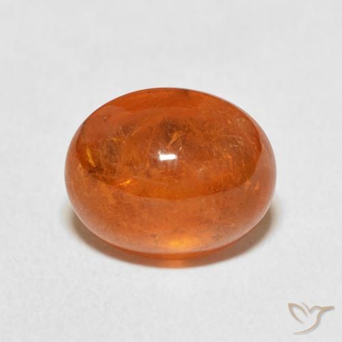 5.83ct Natural Naranja rojizo Hilo de espesartita, Ovalada, Transparente