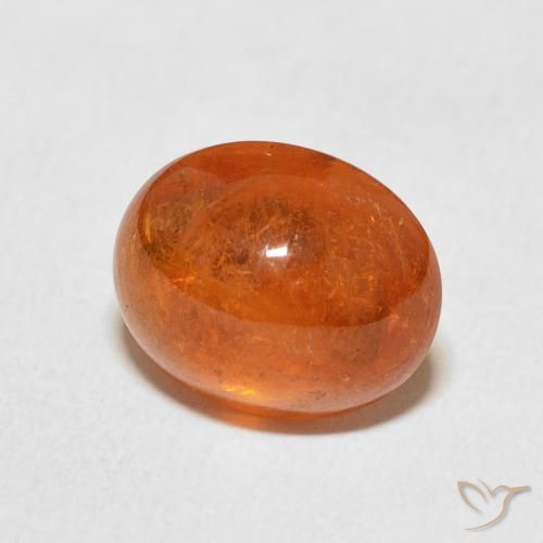 Hilo de espesartita Naranja rojizo natural de 5.83 ct, Ovalada, Transparente