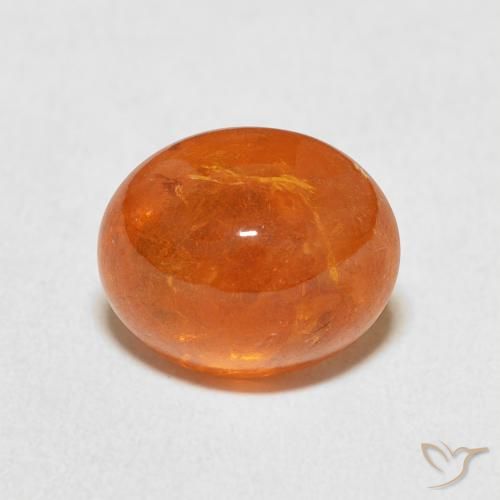 5.28ct Natural Naranja medio Hilo de espesartita, Ovalada, Transparente