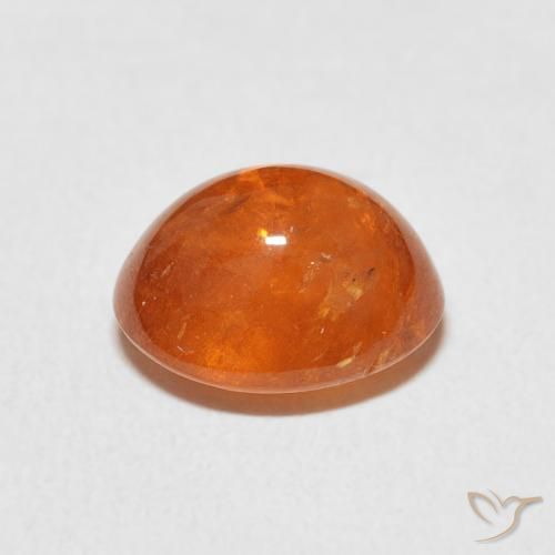 Hilo de espesartita Naranja medio natural de 5.28 ct, Ovalada, Transparente