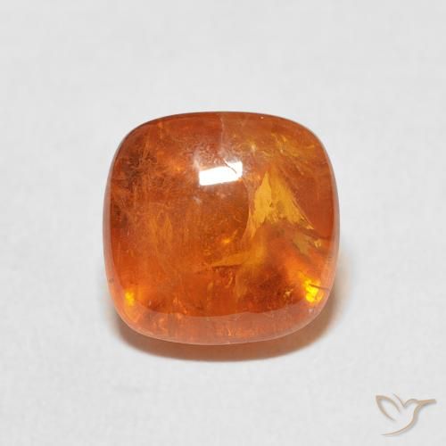 6.01ct Natural Naranja medio Hilo de espesartita, Forma Cojín, Transparente