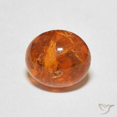 3.55ct Natural Naranja medio Hilo de espesartita, Ovalada, Transparente