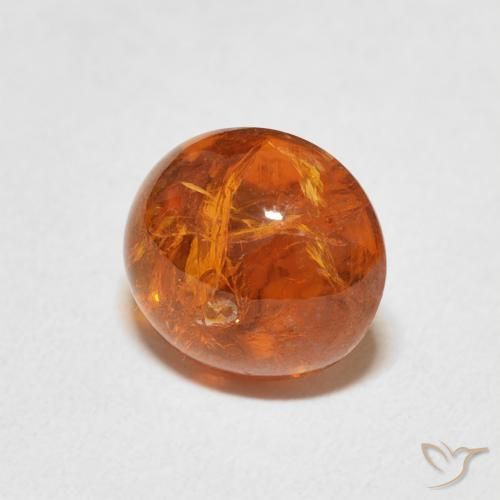 Hilo de espesartita Naranja medio natural de 3.55 ct, Ovalada, Transparente