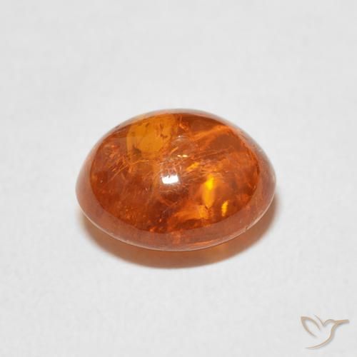 Hilo de espesartita Naranja medio natural de 3.55 ct, Ovalada, Transparente