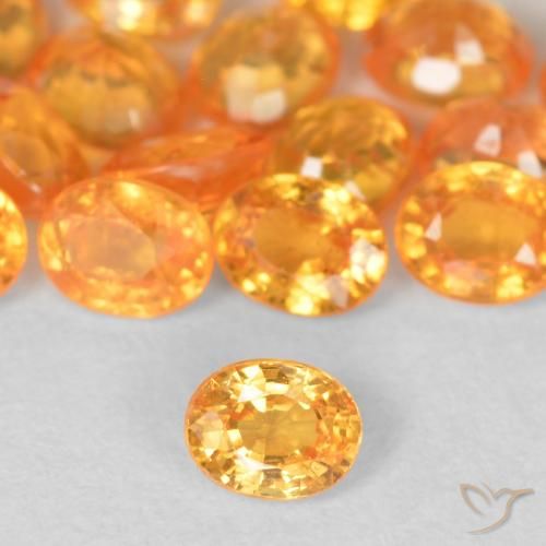 Granate espesartita naranja de 0,27 ct, ovalado, VS