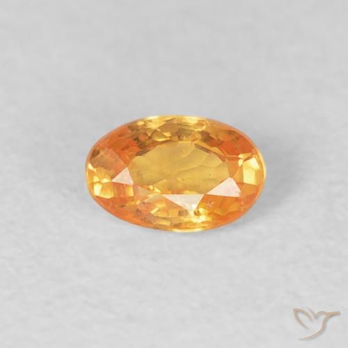 0.34ct Natural Naranja intenso Hilo de espesartita, Ovalada, VS