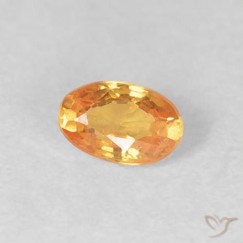 Hilo de espesartita Naranja intenso natural de 0.34 ct, Ovalada, VS
