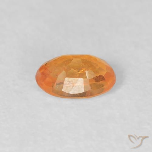 Hilo de espesartita Naranja claro natural de 0.39 ct, Ovalada, VS