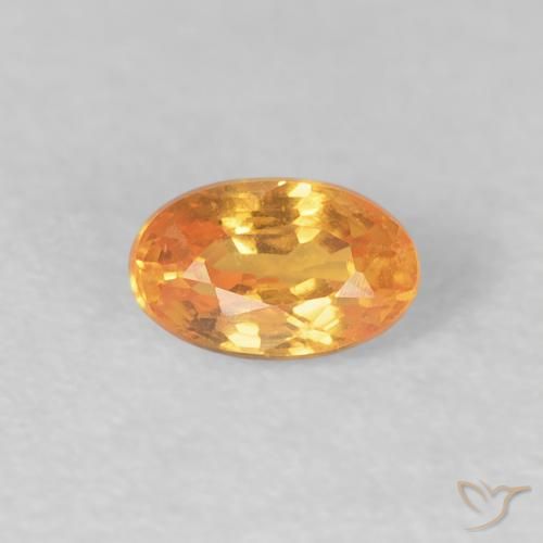 0.43ct Natural Naranja intenso Hilo de espesartita, Ovalada, VS