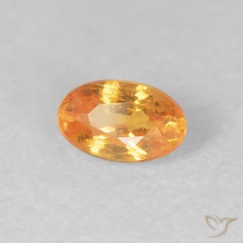 Hilo de espesartita Naranja intenso natural de 0.43 ct, Ovalada, VS