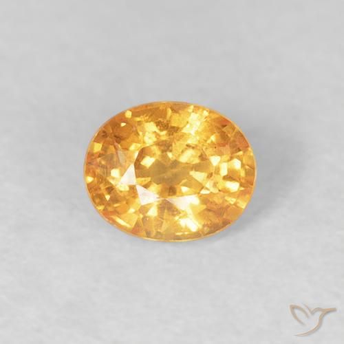 0.54ct Natural Dorado naranja Hilo de espesartita, Ovalada, VS