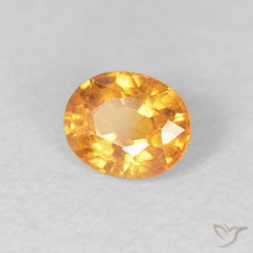 Hilo de espesartita Naranja medio natural de 0.55 ct, Ovalada, VS
