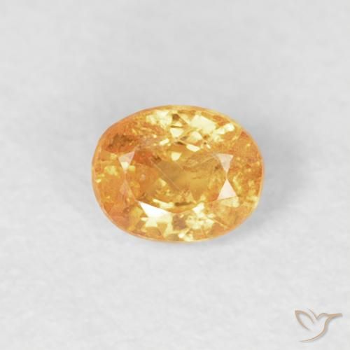 0.27ct Natural Dorado naranja Hilo de espesartita, Ovalada, VS-SI