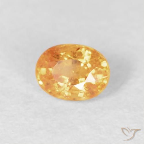 Hilo de espesartita Naranja medio natural de 0.29 ct, Ovalada, VS-SI