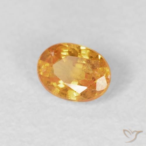 Hilo de espesartita Dorado naranja natural de 0.25 ct, Ovalada, VS-SI