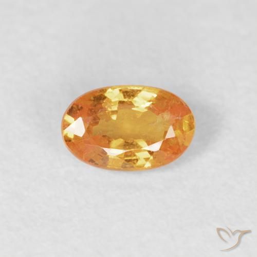 0.29ct Natural Naranja medio Hilo de espesartita, Ovalada, VS-SI