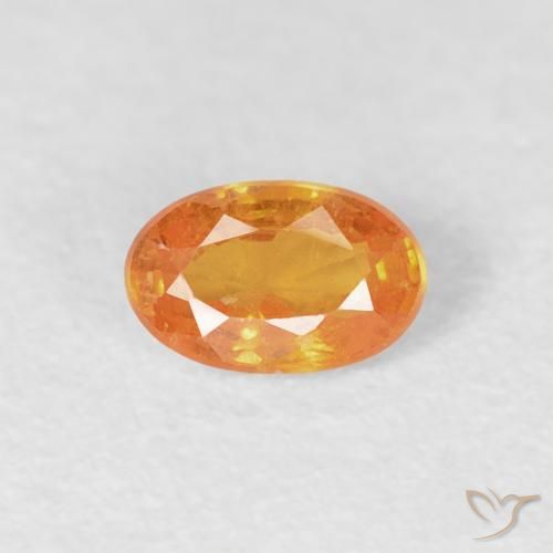 0.30ct Natural Naranja intenso Hilo de espesartita, Ovalada, VS-SI