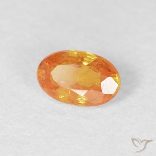 Hilo de espesartita Naranja intenso natural de 0.30 ct, Ovalada, VS-SI