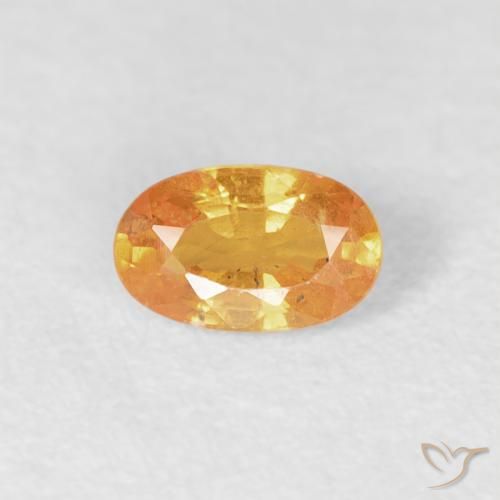 0.33ct Natural Naranja intenso Hilo de espesartita, Ovalada, VS-SI