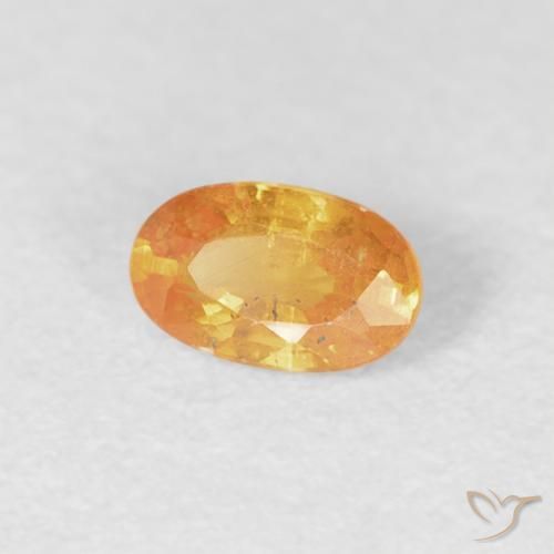 Hilo de espesartita Naranja intenso natural de 0.33 ct, Ovalada, VS-SI