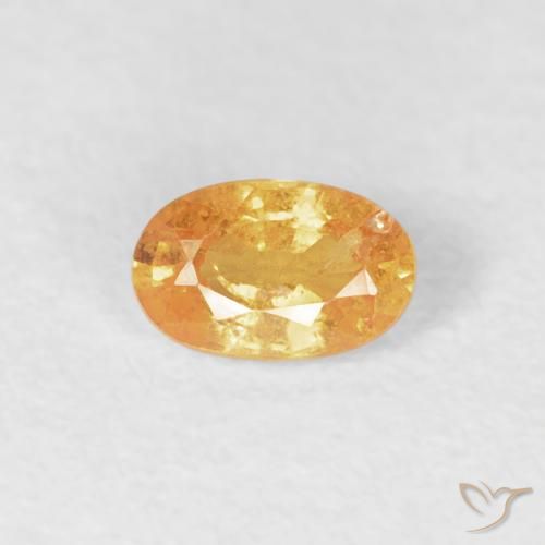 Hilo de espesartita Naranja medio natural de 0.32 ct, Ovalada, VS-SI