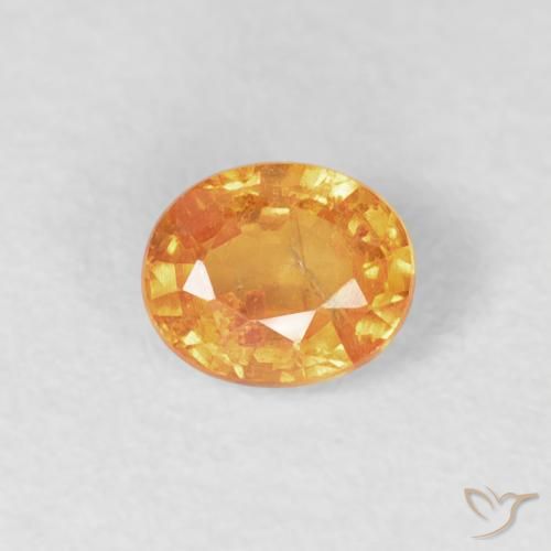 0.49ct Natural Naranja medio Hilo de espesartita, Ovalada, VS-SI