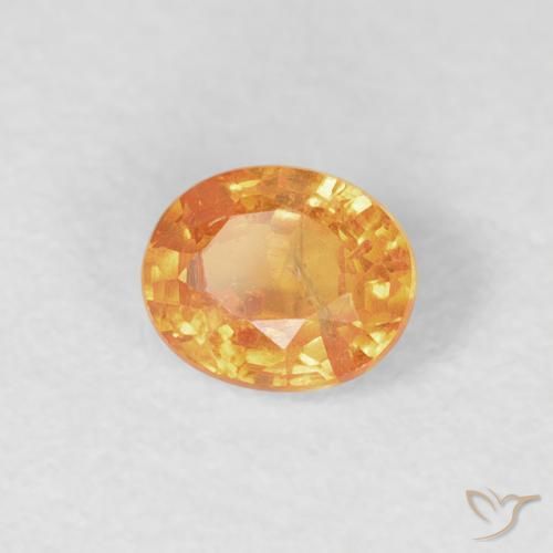 Hilo de espesartita Naranja medio natural de 0.49 ct, Ovalada, VS-SI