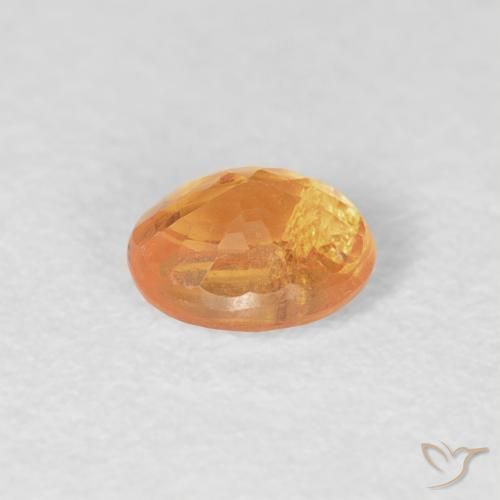 Hilo de espesartita Naranja medio natural de 0.49 ct, Ovalada, VS-SI