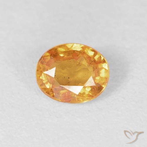 0.43ct Natural Naranja medio Hilo de espesartita, Ovalada, VS-SI