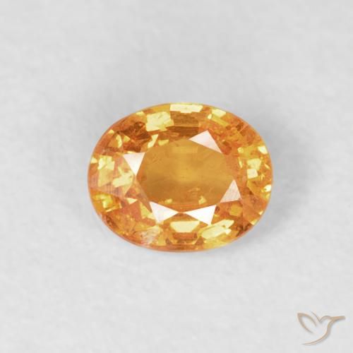 0.41ct Natural Naranja medio Hilo de espesartita, Ovalada, VS-SI