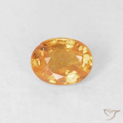 0.20ct Natural Dorado naranja Hilo de espesartita, Ovalada, VS-SI