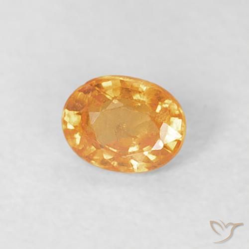 Hilo de espesartita Dorado naranja natural de 0.20 ct, Ovalada, VS-SI