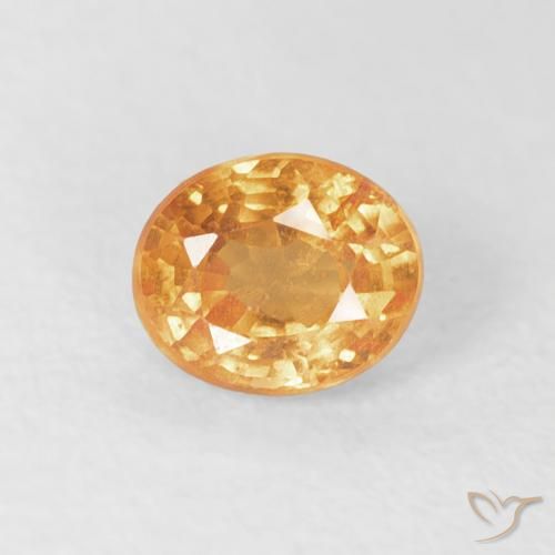 0.57ct Natural Naranja medio Hilo de espesartita, Ovalada, VS-SI