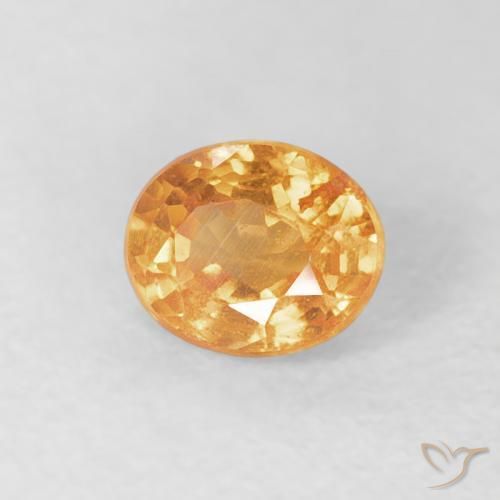 Hilo de espesartita Naranja medio natural de 0.57 ct, Ovalada, VS-SI