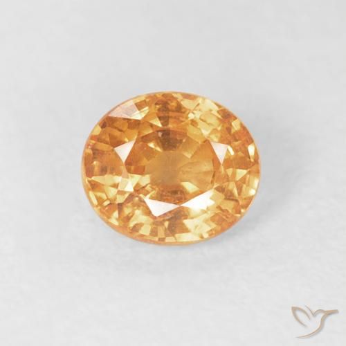 0.56ct Natural Naranja medio Hilo de espesartita, Ovalada, VS-SI