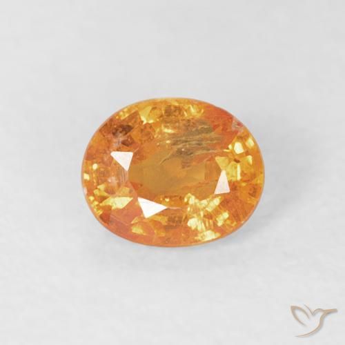 0.50ct Natural Naranja medio Hilo de espesartita, Ovalada, VS-SI