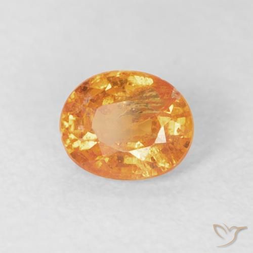 Hilo de espesartita Naranja medio natural de 0.50 ct, Ovalada, VS-SI