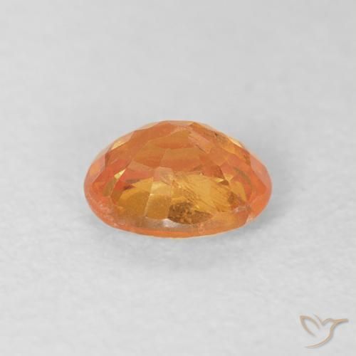 Hilo de espesartita Naranja medio natural de 0.50 ct, Ovalada, VS-SI