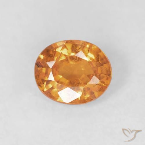 0.48ct Natural Naranja claro Hilo de espesartita, Ovalada, VS-SI