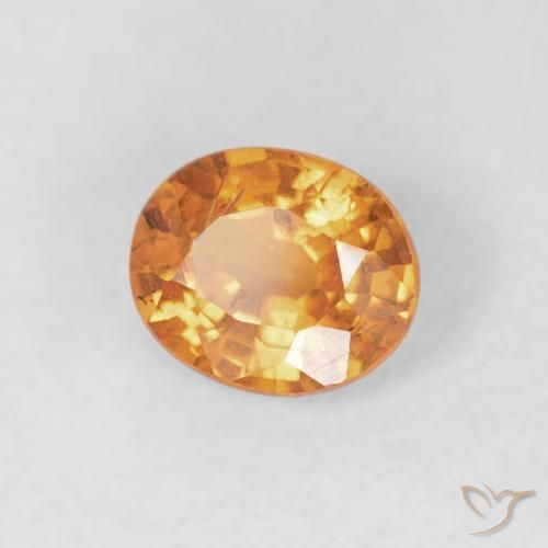 Hilo de espesartita Naranja claro natural de 0.48 ct, Ovalada, VS-SI