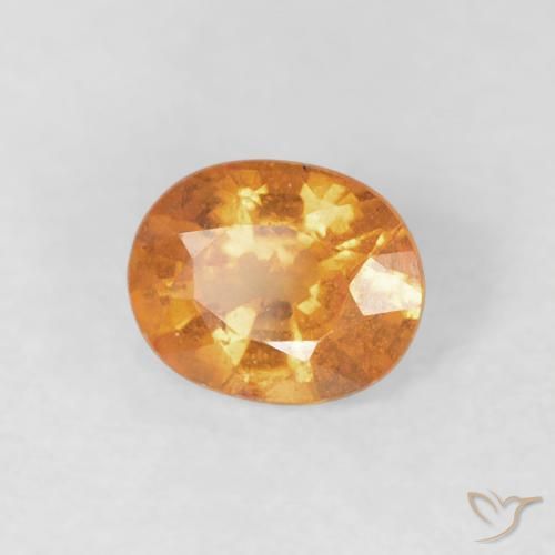 Hilo de espesartita Naranja claro natural de 0.49 ct, Ovalada, VS-SI